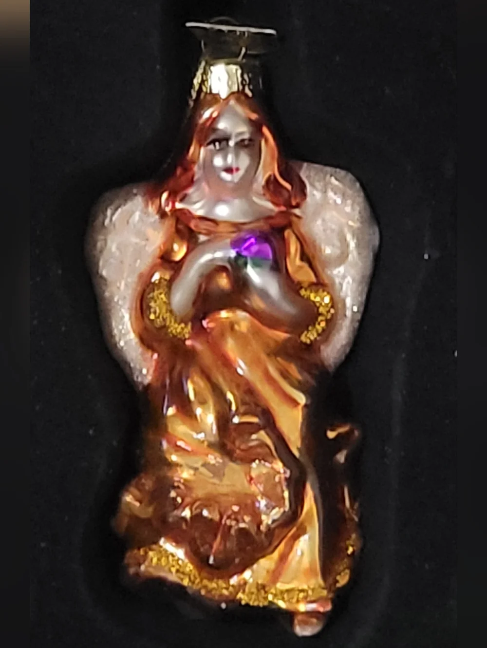 Thomas Pacconi Classics Angels Blown Glass Angel Christmas Ornaments - set of 10 - Picture 13 of 16